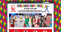 Desktop Screenshot of harlequinfancydressessex.co.uk
